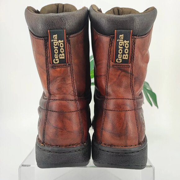 Georgia Men's Eagle Light Russet  Brown Leather Work Boots Size 12M US - Picture 5 of 15